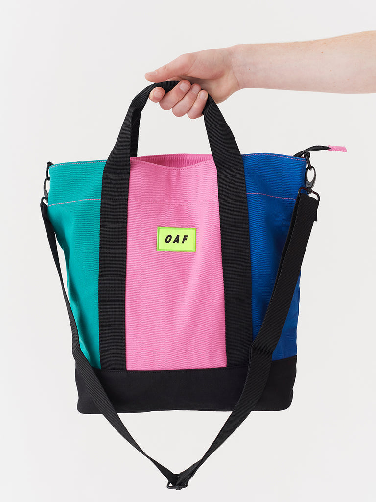 Lazy Oaf Logo Tape Tote Bag - pink