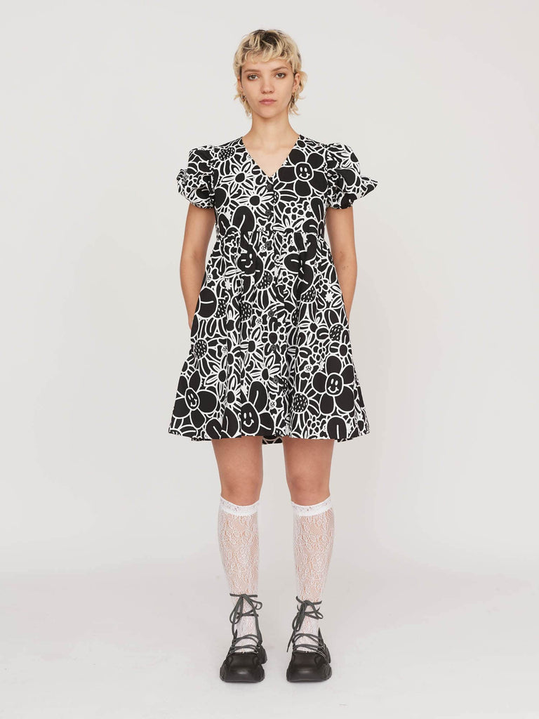 Thanks A Bunch Button Up Smock Dress – Lazy Oaf