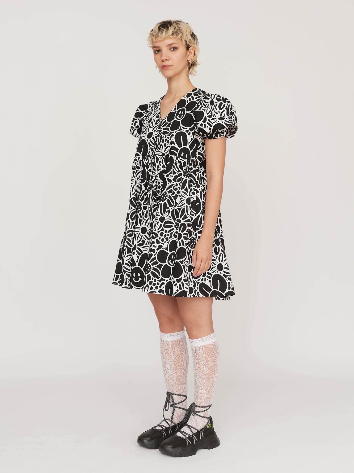 Button up smock dress online