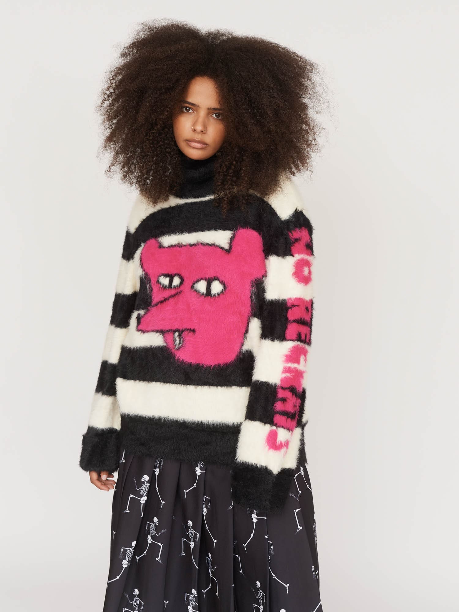 No Regrats Roll Neck Knitted Jumper Lazy Oaf