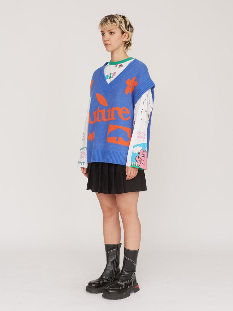 Logo Knit Vest – Lazy Oaf