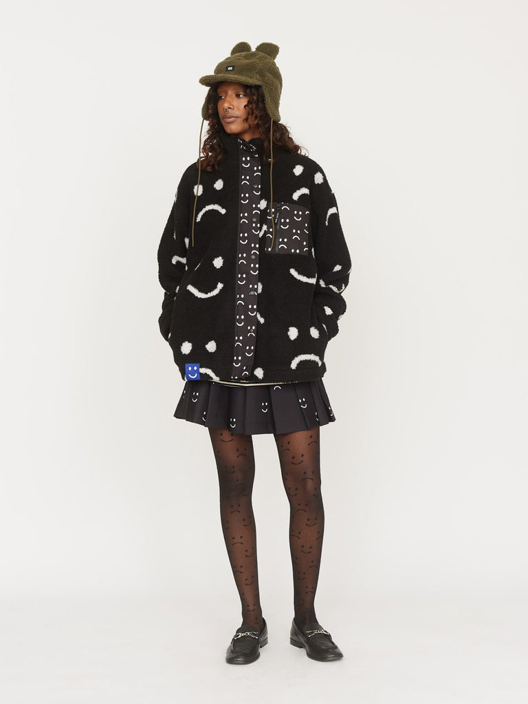 Happy Sad Zip Through Fleece – Lazy Oaf