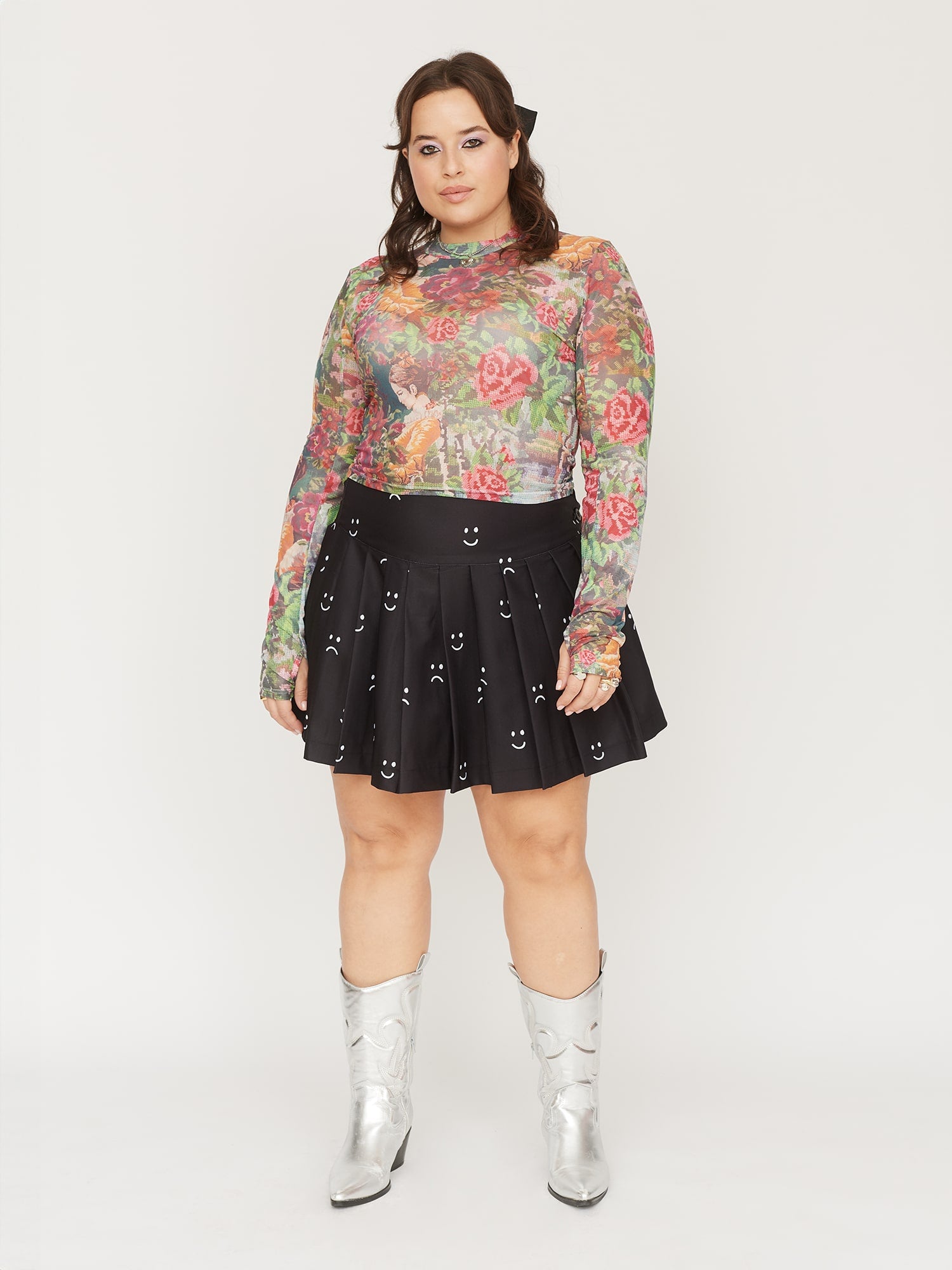 Tapestry Mesh Top – Lazy Oaf