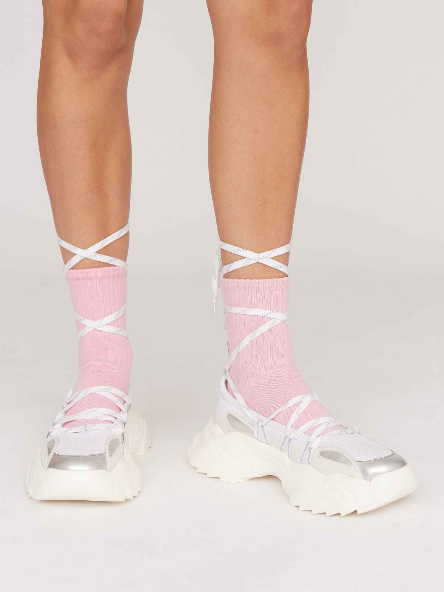 White ballet sneakers sales