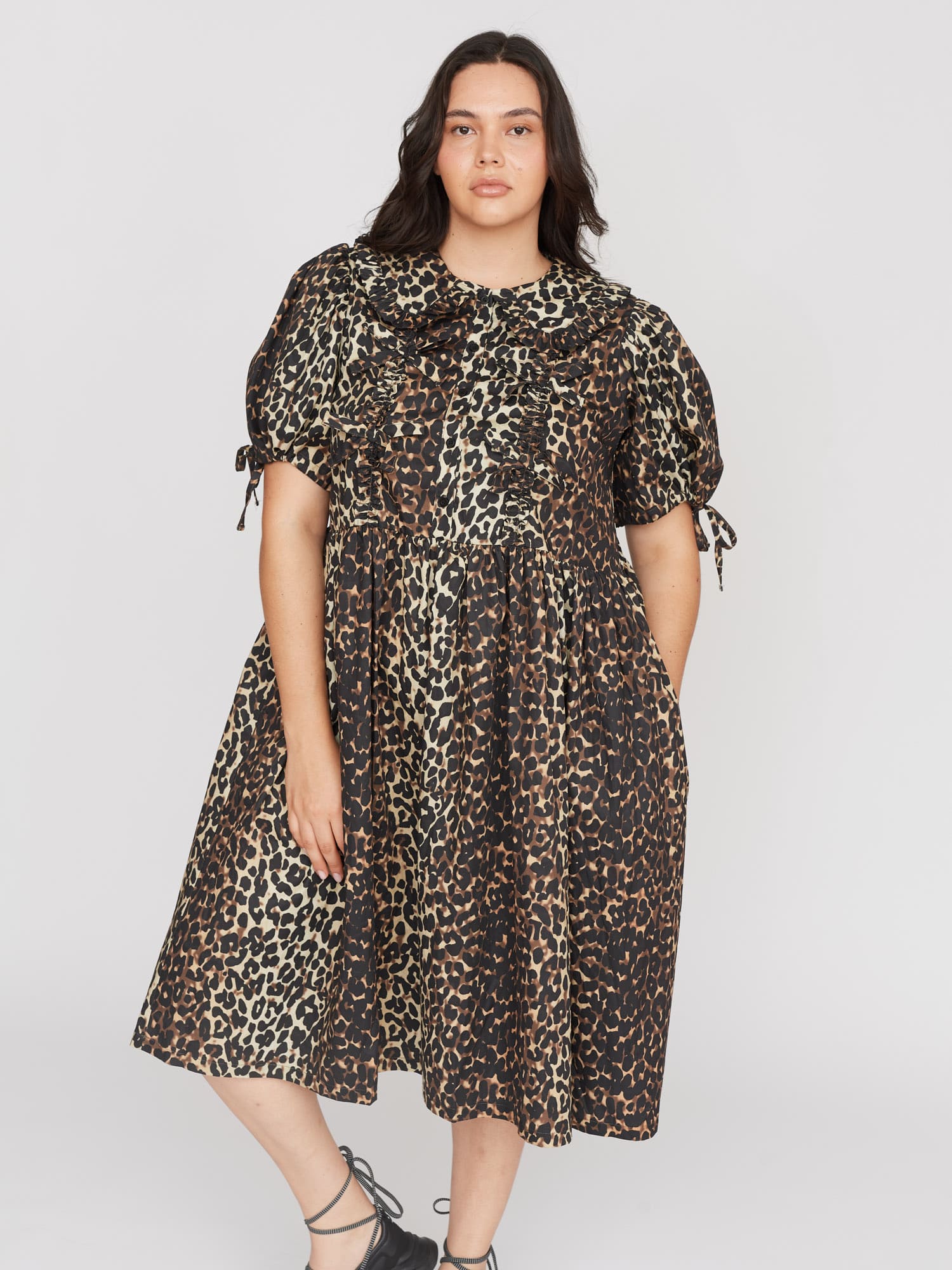 Leopard smock dress hotsell