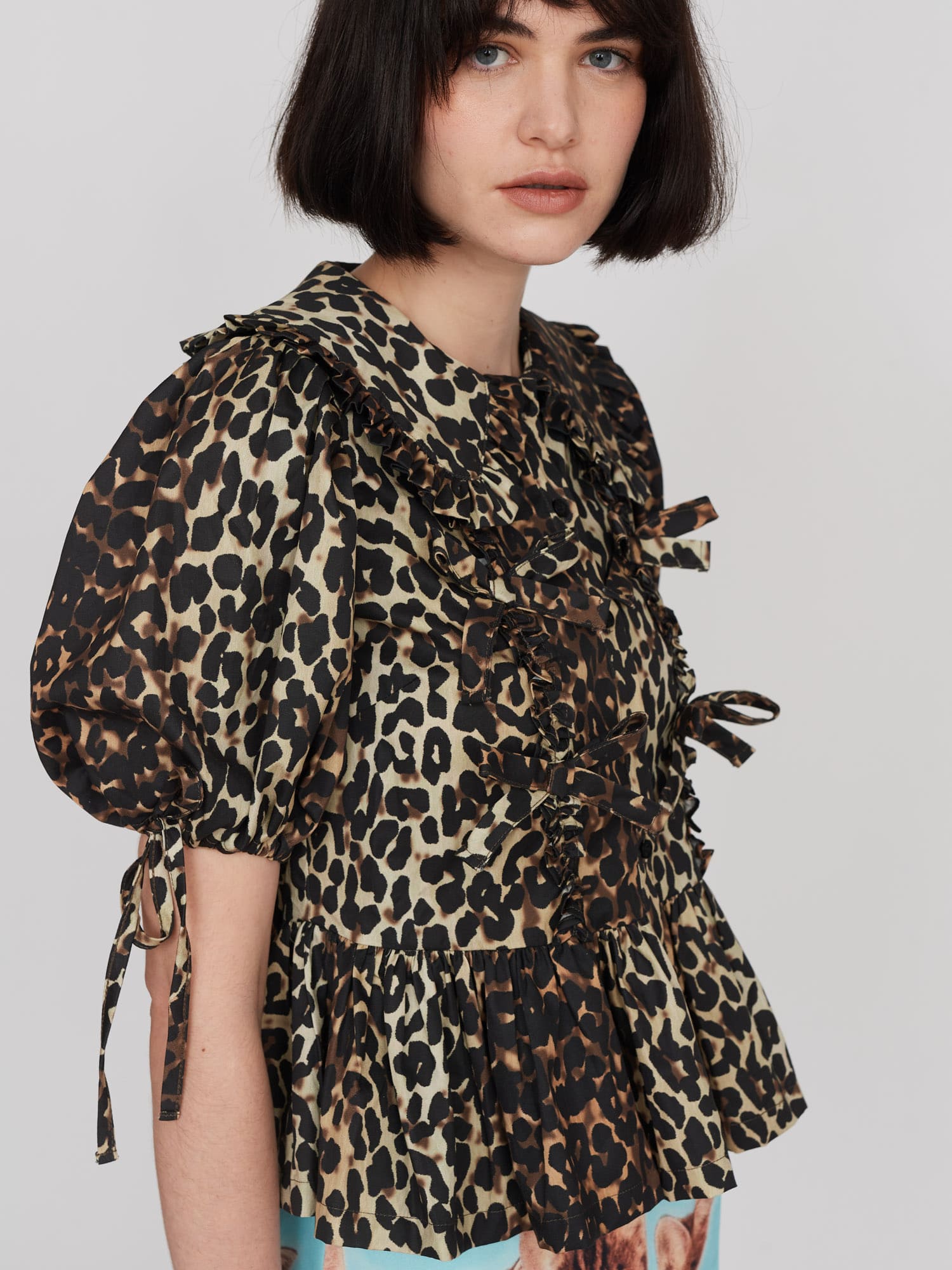 Leopard Smock Top Lazy Oaf