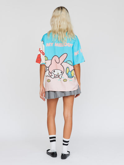 LO - My Melody Patchwork Bowling Shirt