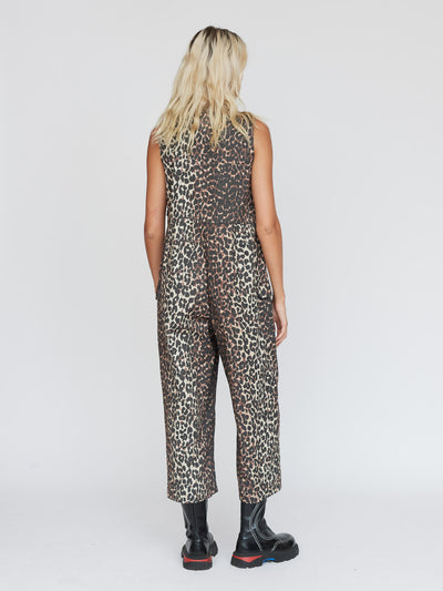 Leopard Gilet Jumpsuit