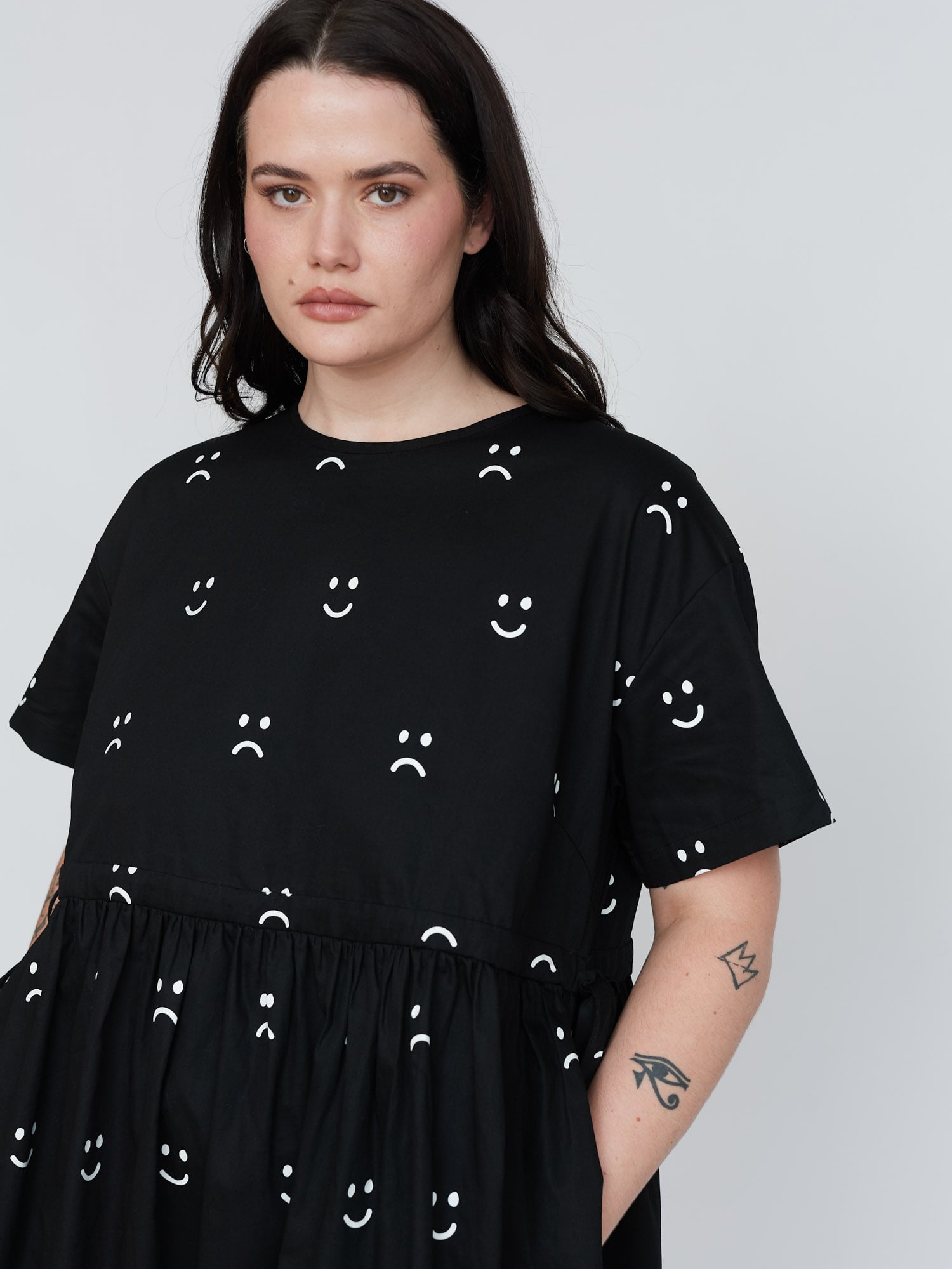 Lazy shops Oaf black velvet Hate Mail dress size L