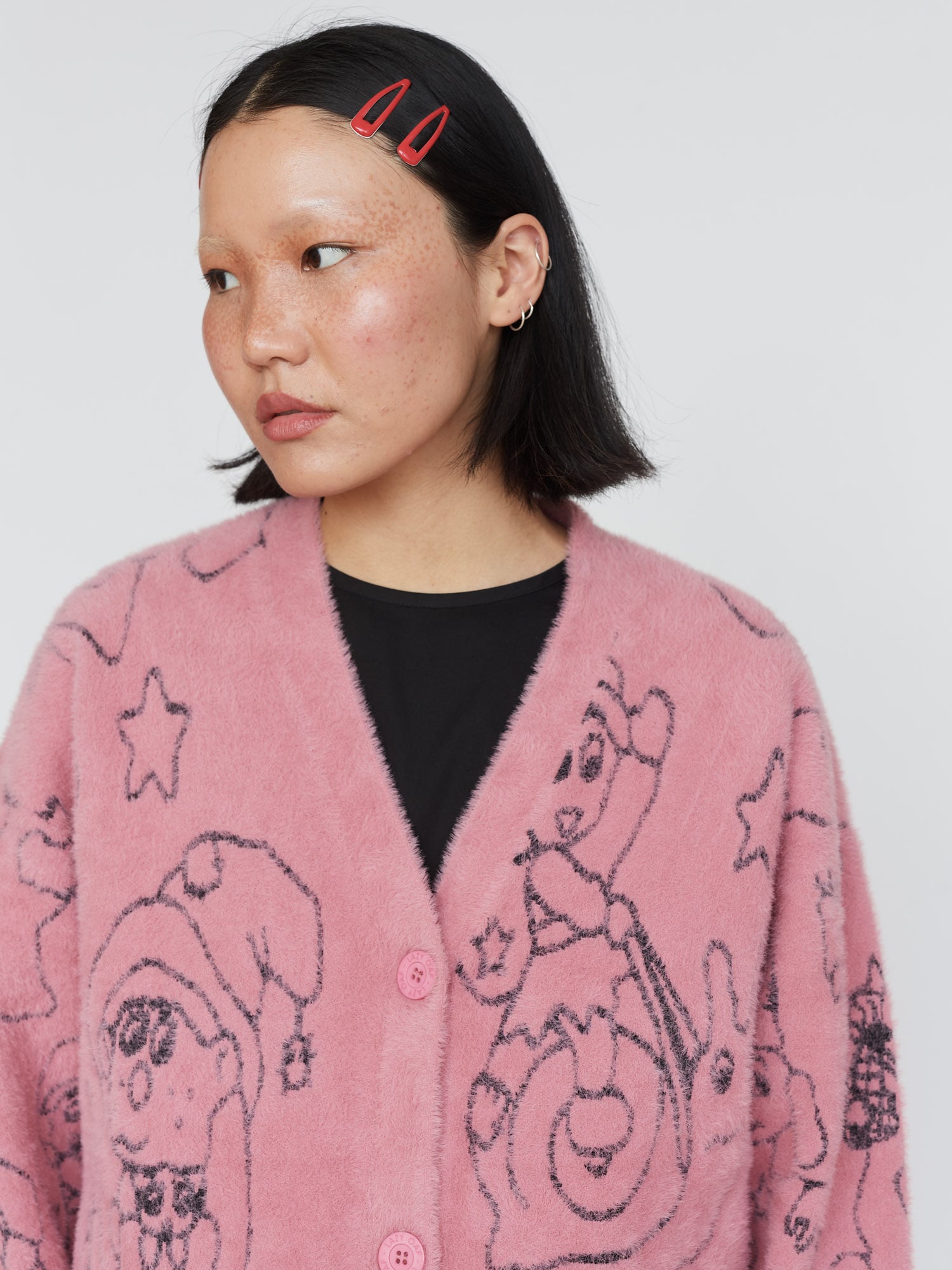 Cast A Spell Fluffy Knit Cardigan Lazy Oaf
