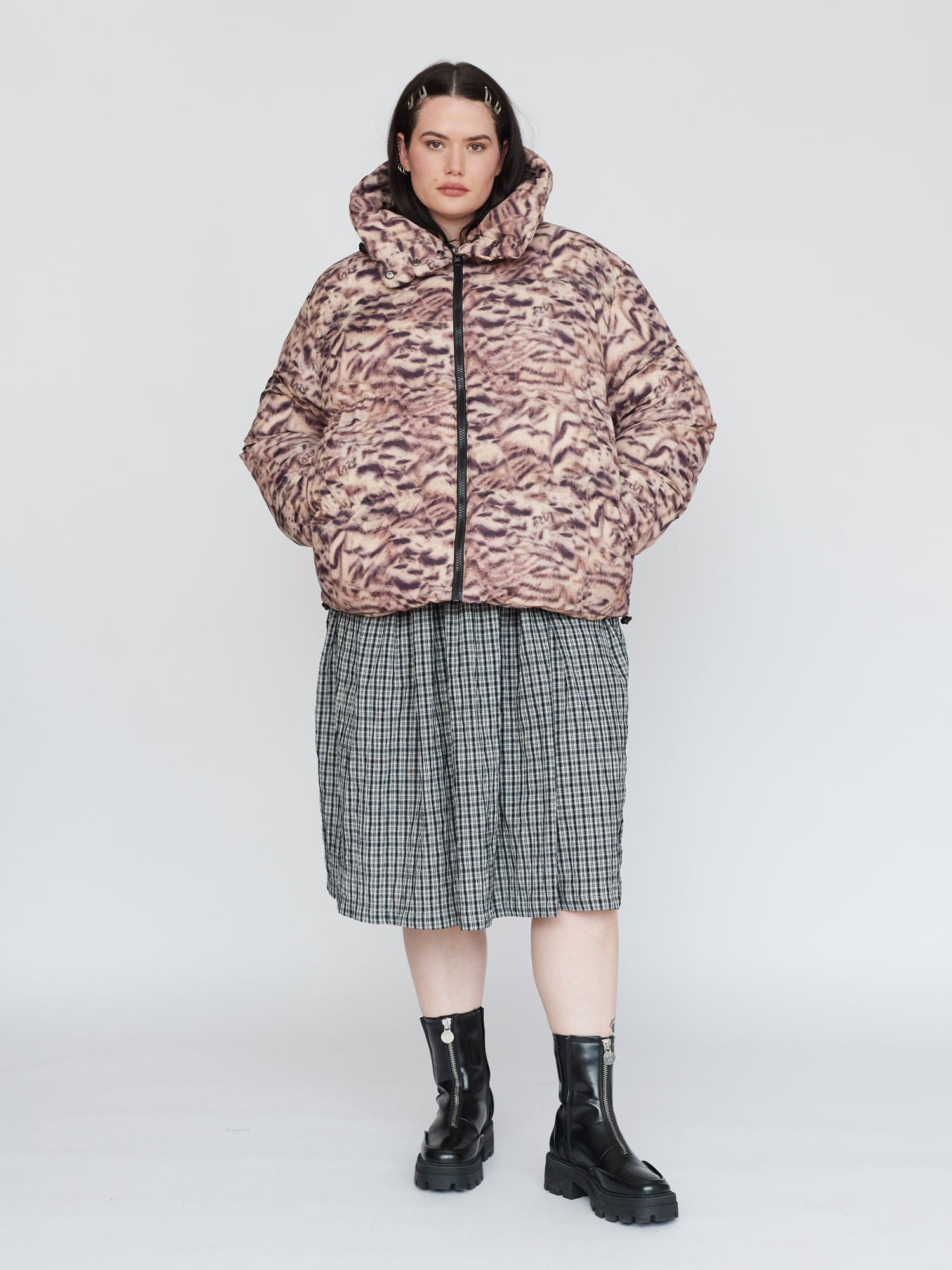 Cat Eyes Puffer Jacket Lazy Oaf