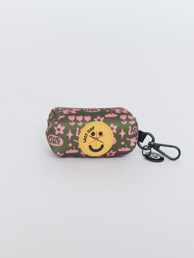 Happy Sad Khaki Dog Poop Bag Holder