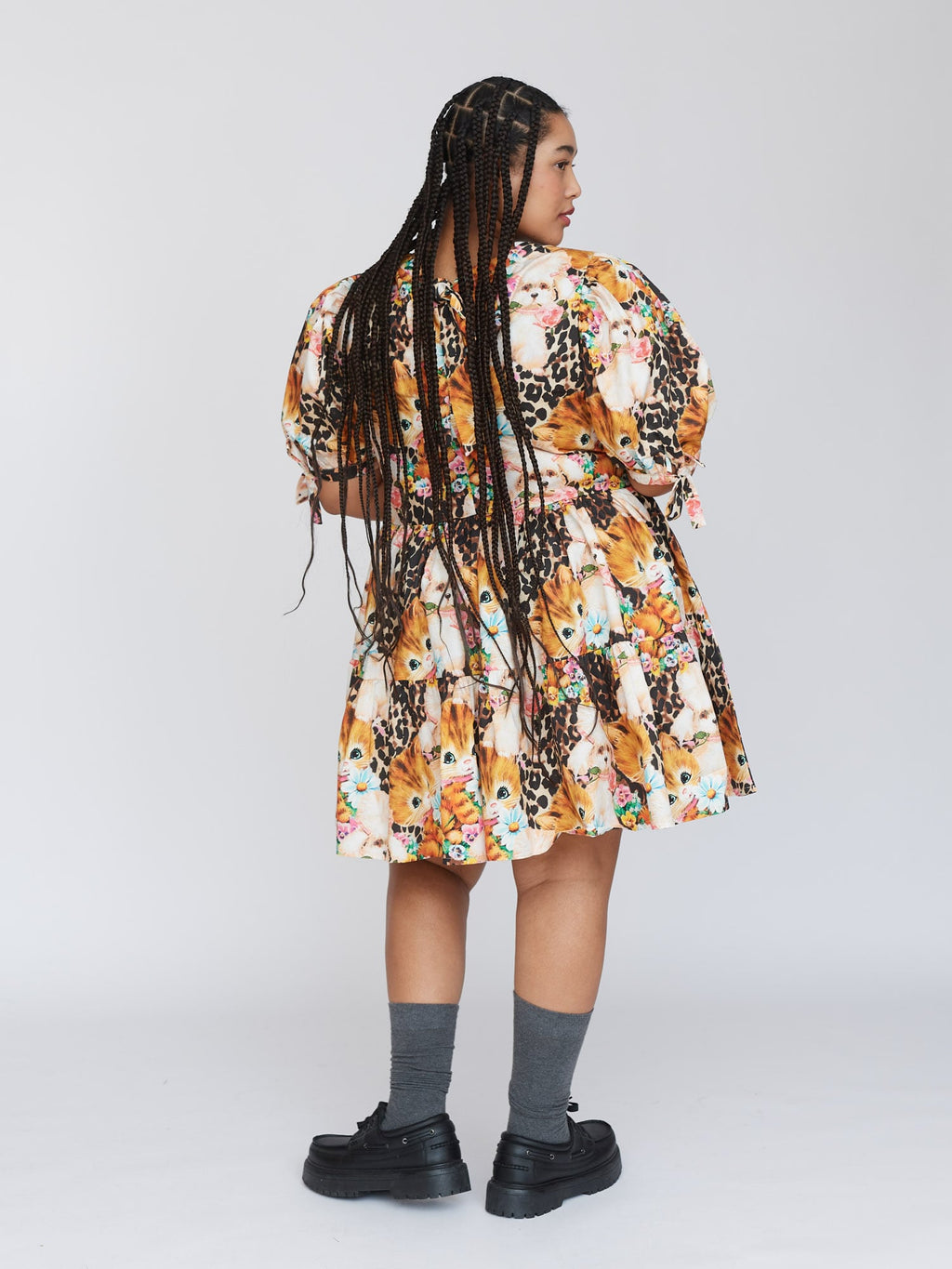 Animal Picnic Mini Smock Dress