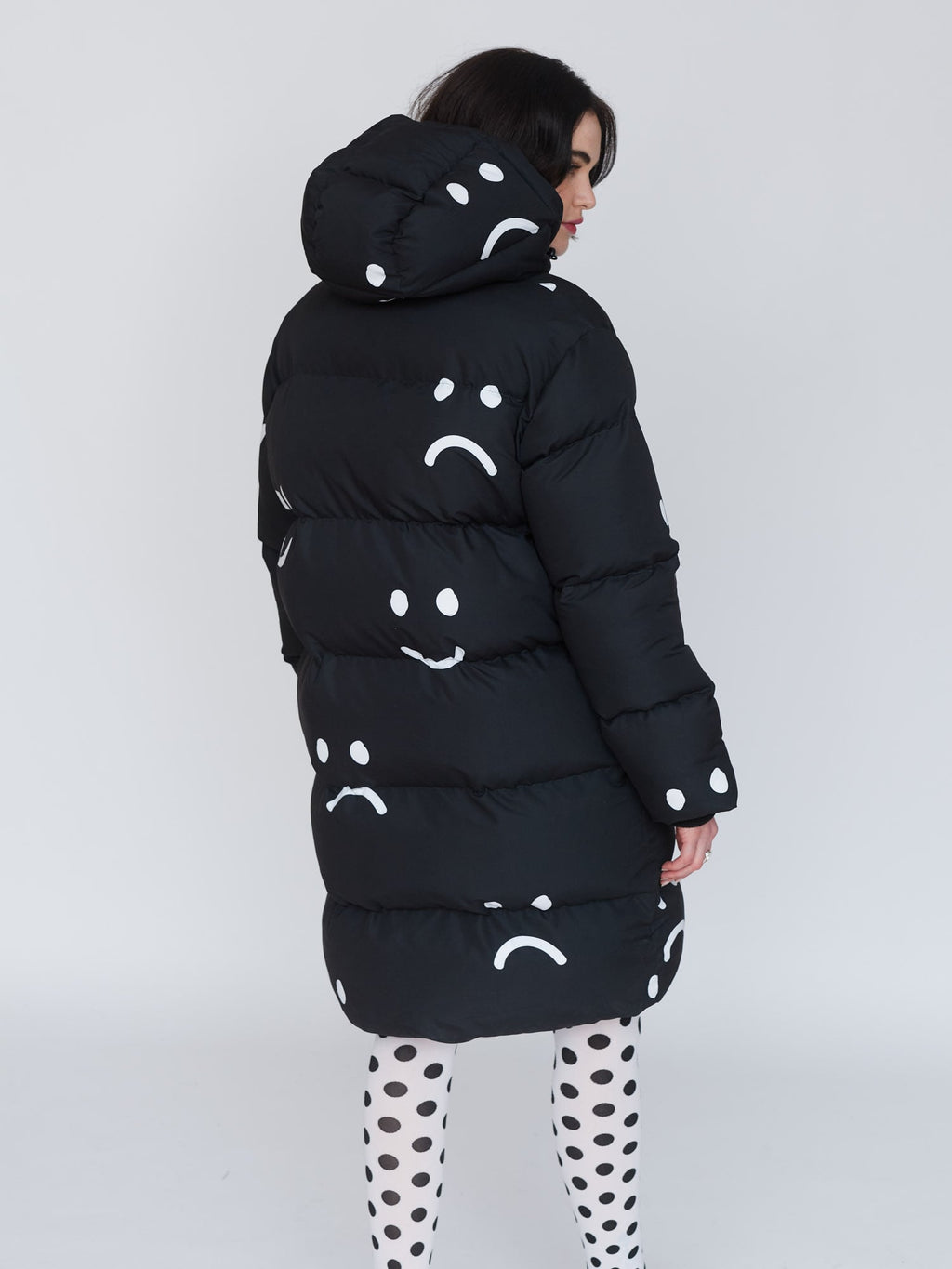 Happy Sad Longline Puffer Coat - SHIPPING FROM 25/11