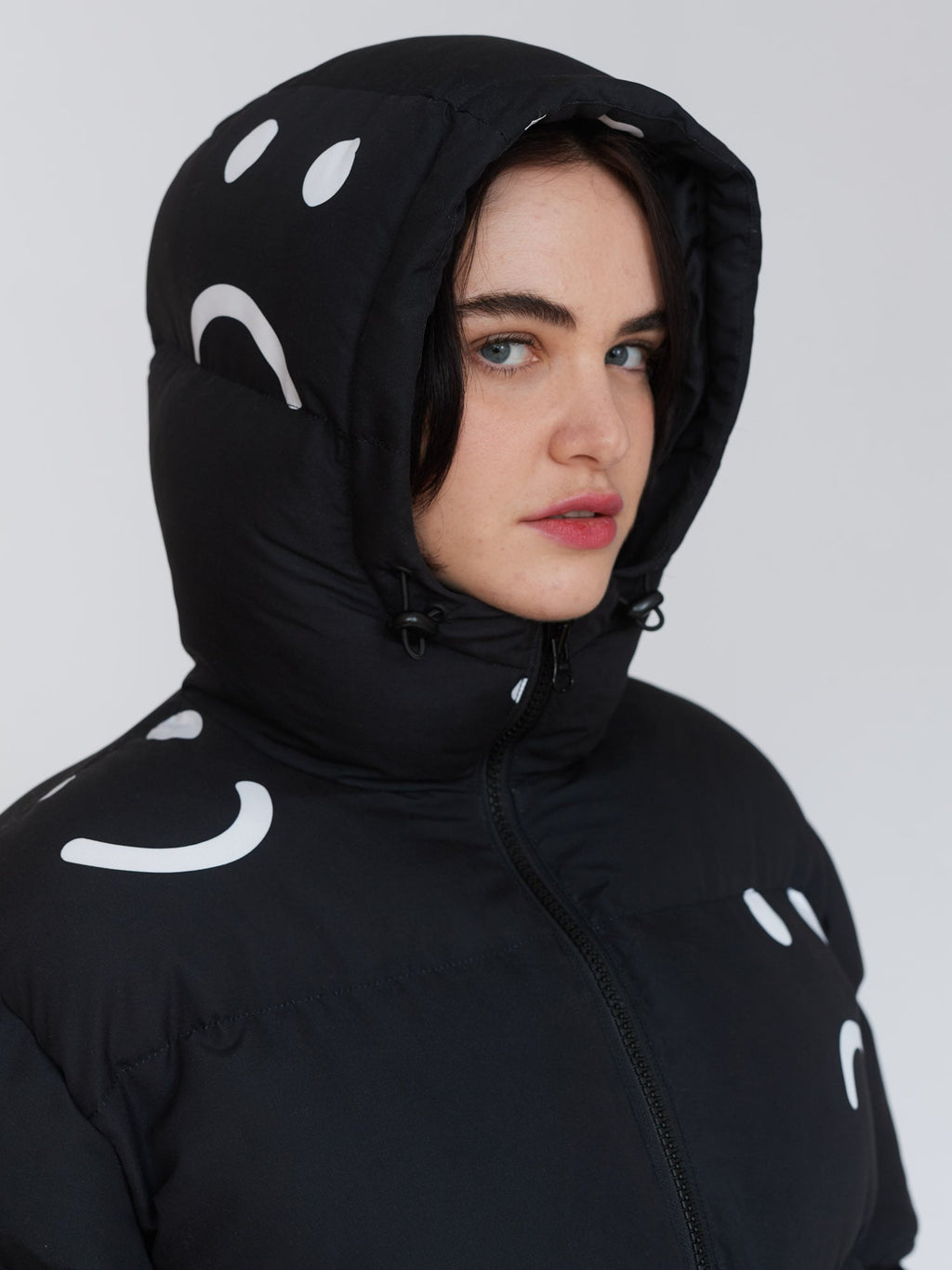 Happy Sad Longline Puffer Coat