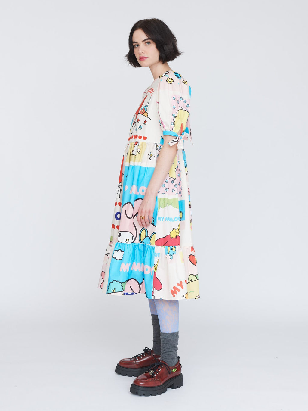 LO - My Melody Patchwork Smock Dress