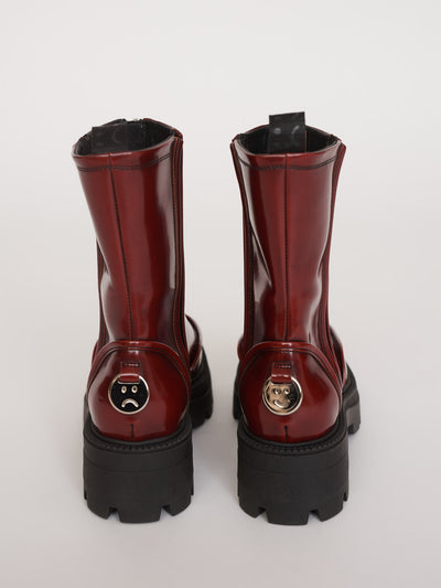 Red Moody Zip Up Boot