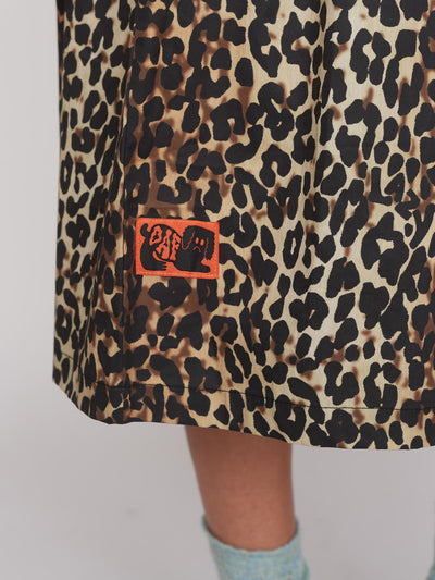 Leopard Side Tie Midi Dress