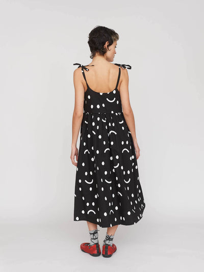 Happy Sad Polka Dot Midi Dress