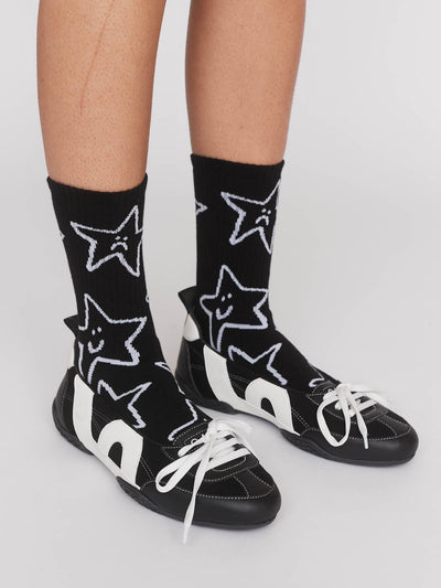 Happy Sad Star Socks