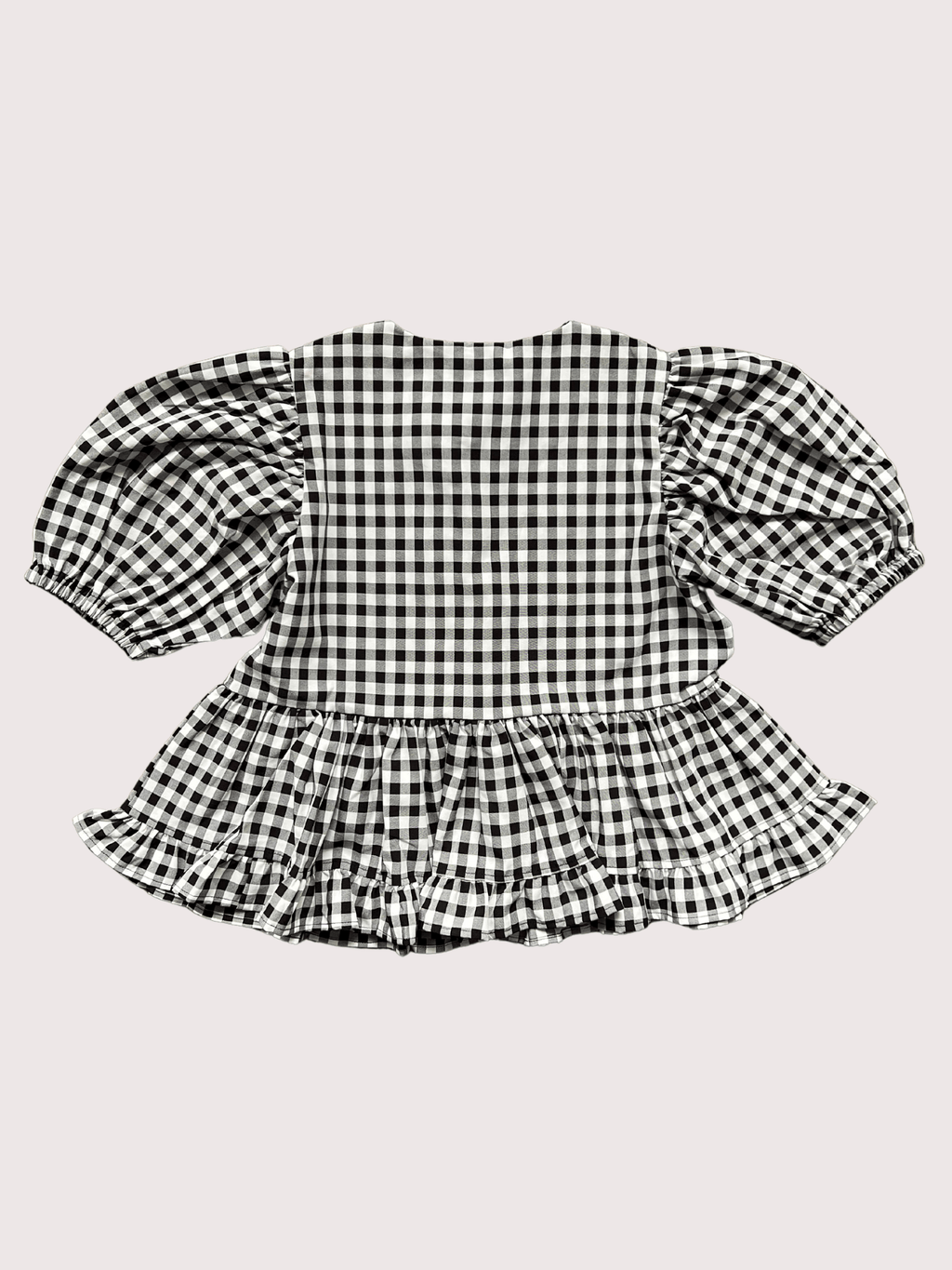 Black Grin and Bear It Gingham Top