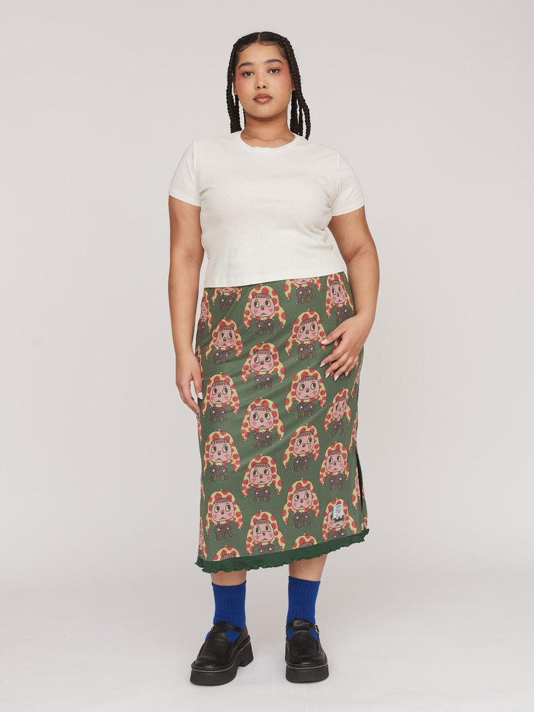 Spotty Hat Mesh Midi Skirt – Lazy Oaf