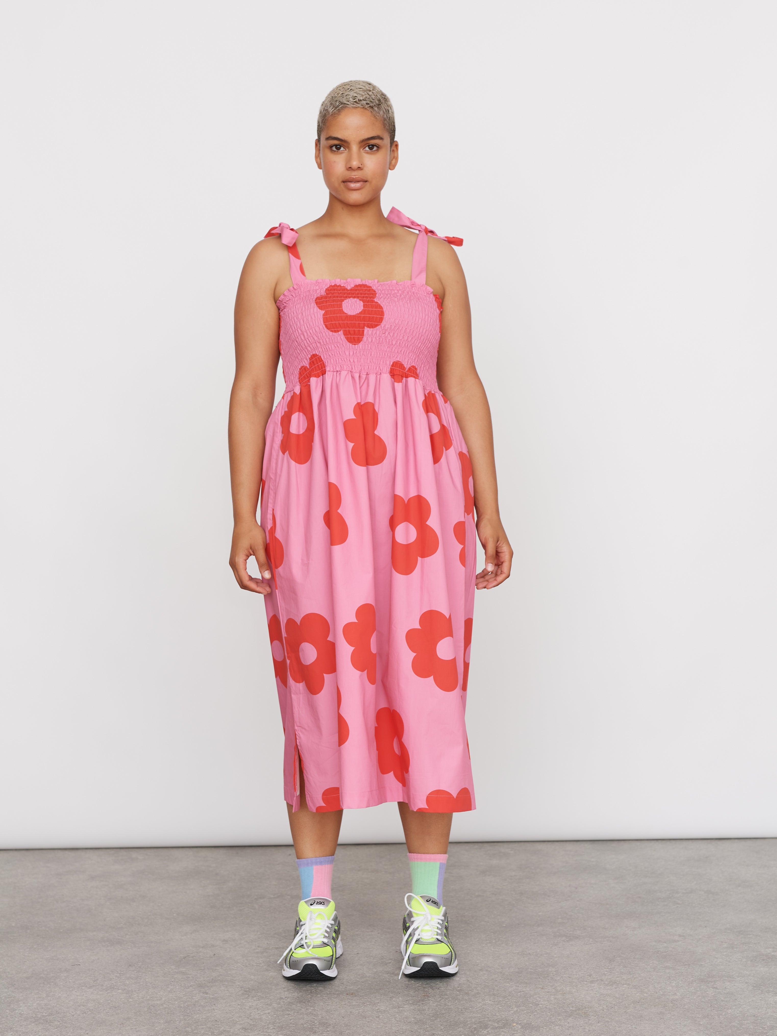 NEW Lazy Oaf pink orange offers circle jumpsuit short sleeve