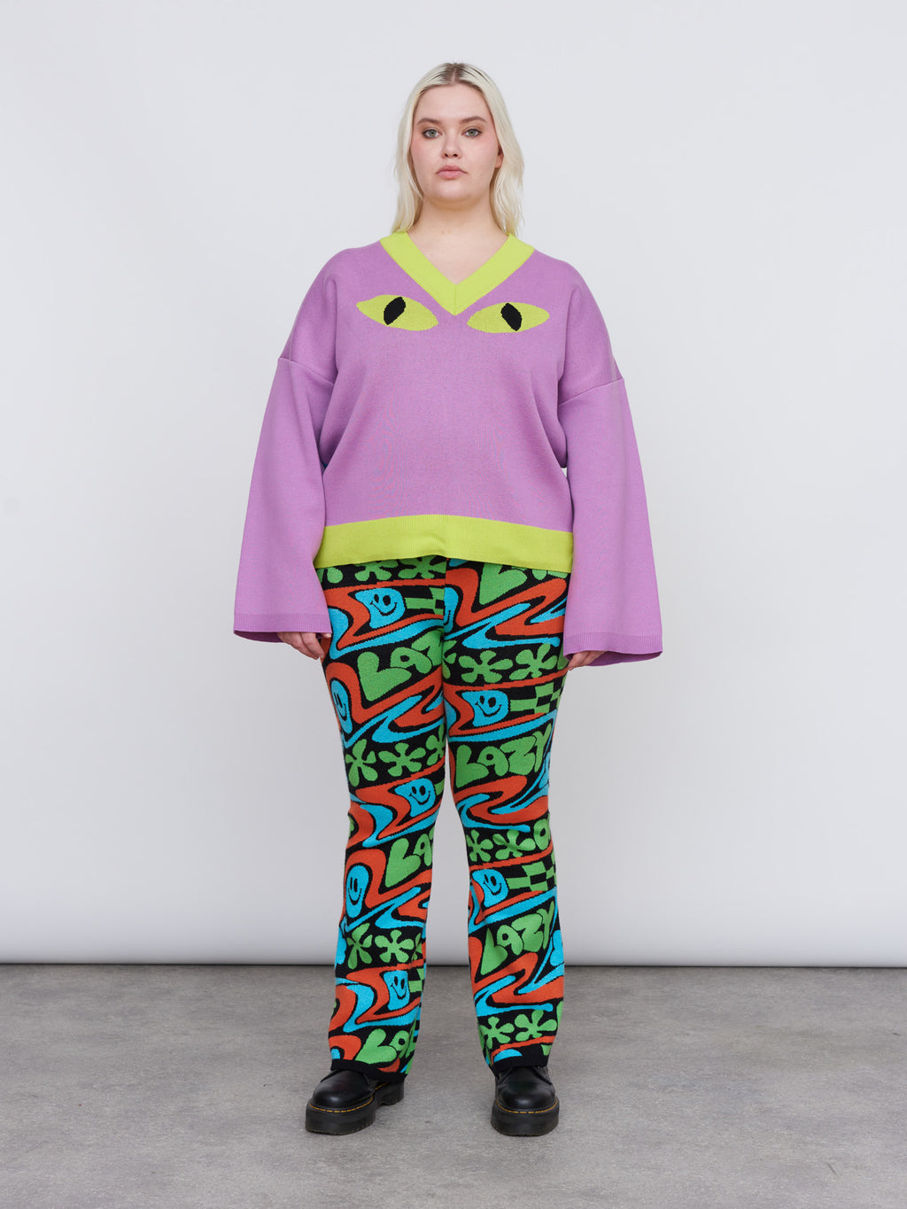 Watching You Knitted Jumper – Lazy Oaf