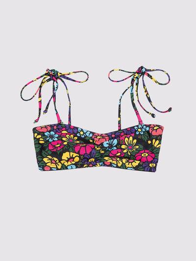 Lazy Oaf Floral Bandeau Bikini Top