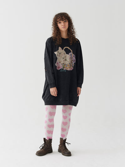 Lazy Oaf Basket O' Cats Sweater Dress