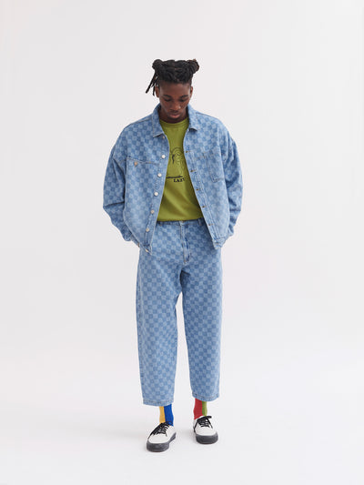 Lazy Oaf Checked Denim Work Jacket