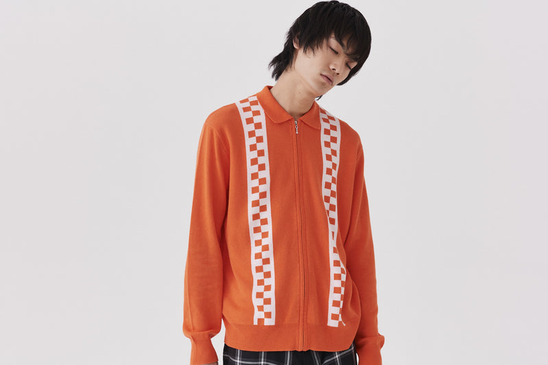 Lazy Oaf Double Stripe Zip Up Cardigan