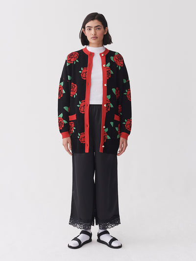 Lazy Oaf Everything Is Rosy Cardigan