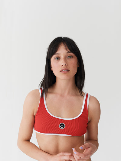 Lazy Oaf Happy Sporty Bikini Top