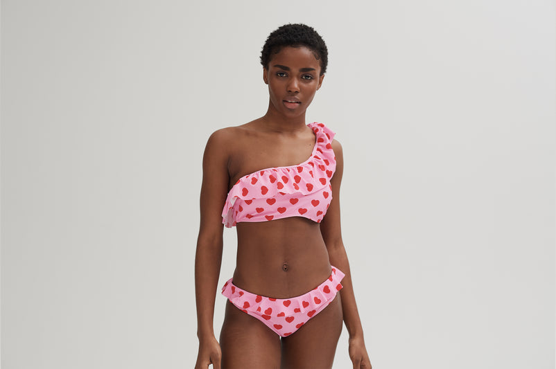 Lazy Oaf Ruffle Heart Bikini Bottoms