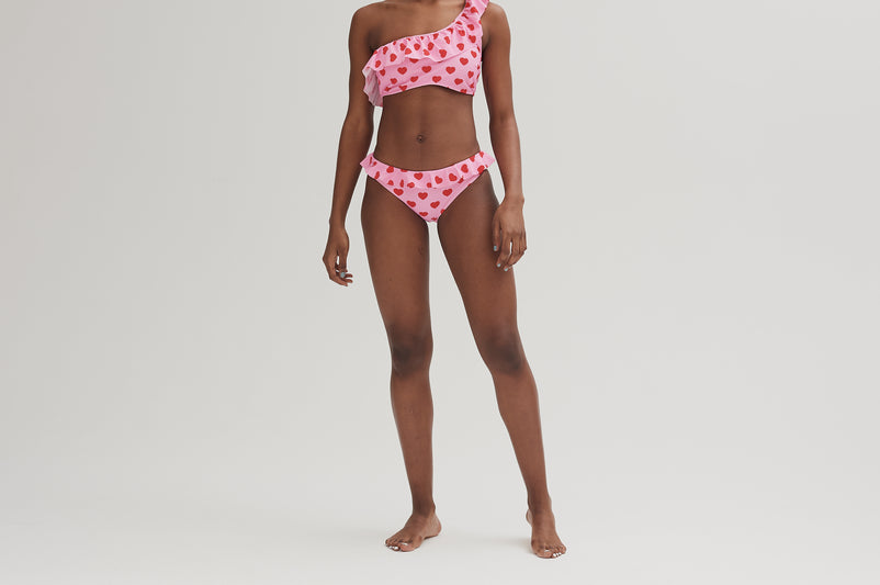 Lazy Oaf Ruffle Heart Bikini Bottoms