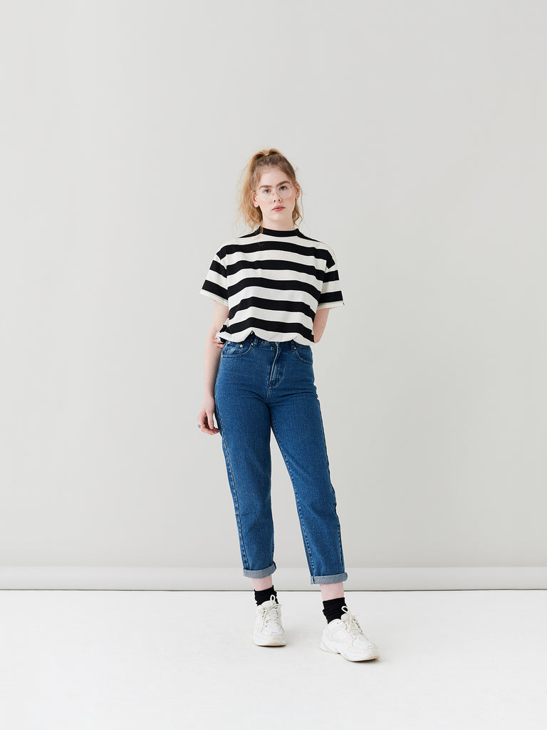 LO Mom Jeans - Mid Wash – Lazy Oaf
