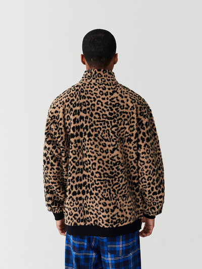 Lazy Oaf Leopard Half Zip Fleece