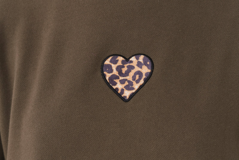 Lazy Oaf Leopard Heart Sweater Dress