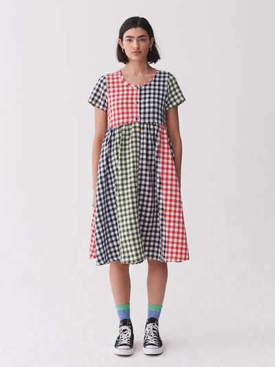 Lazy Oaf Mixed Gingham Check Dress