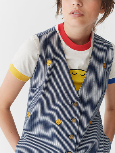 Lazy Oaf x Mr. Men Mr. Happy Stripy Jumpsuit