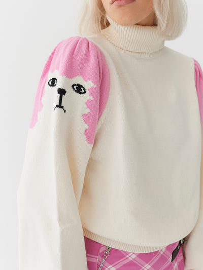 Lazy Oaf Poodle Puff Sleeve Knitted Jumper