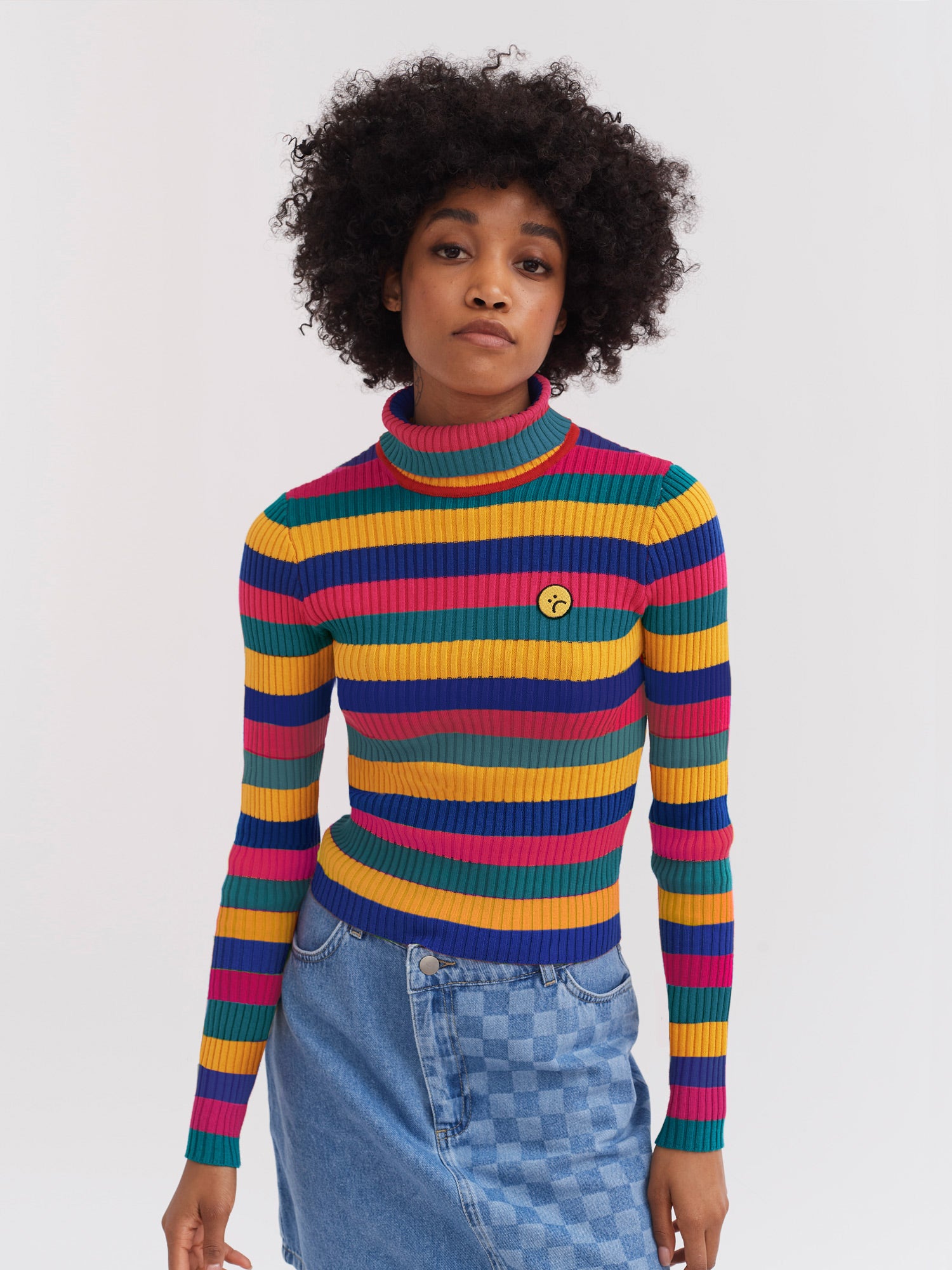 Lazy Oaf Striped Knit newest Turtleneck Sweater Dress