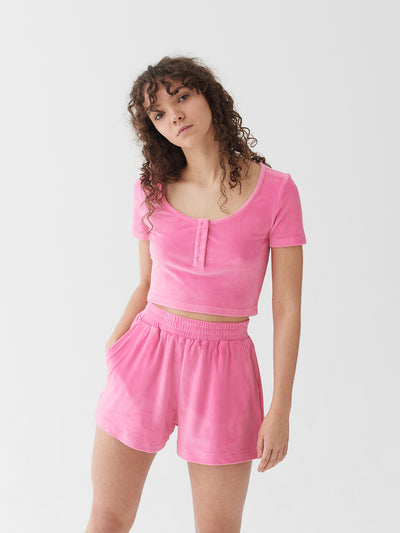 Lazy Oaf Waste Of Time Velour Lounge Shorts